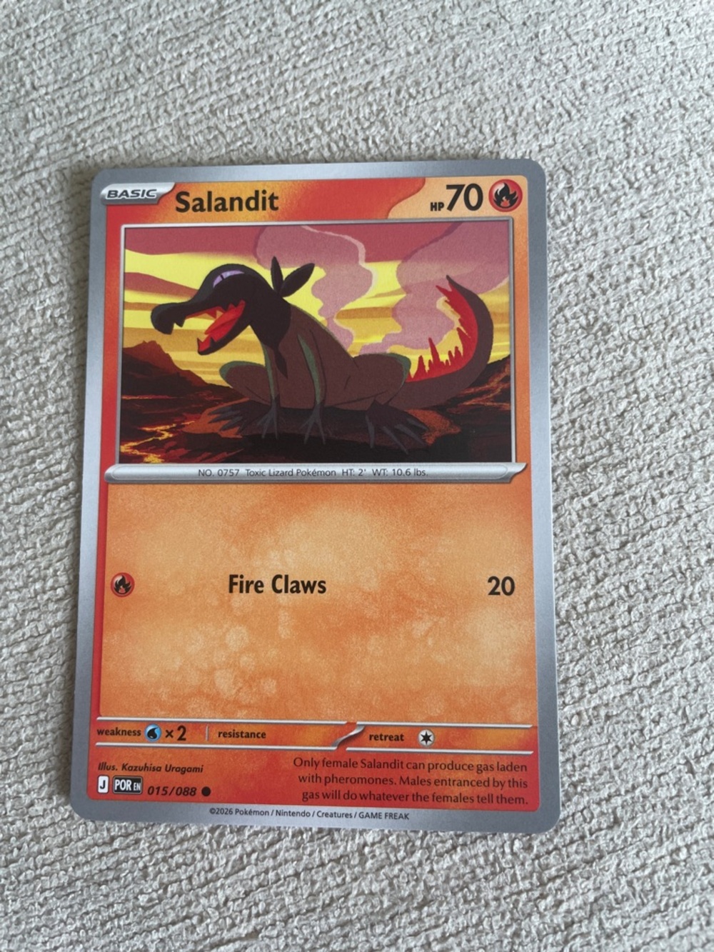 Salandit Pokemon Card